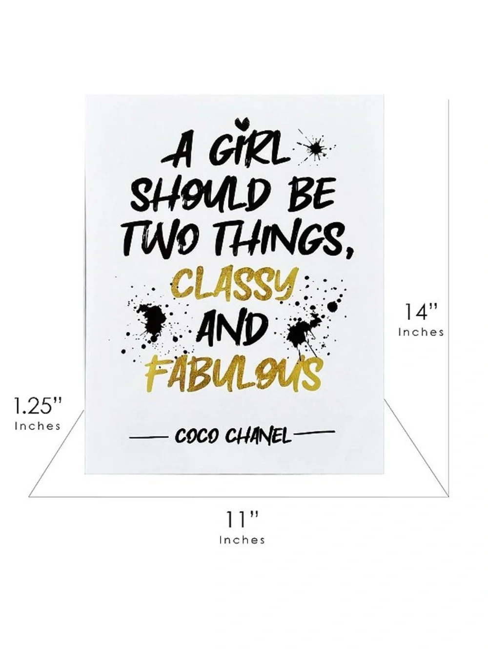 Coco Chanel ‘Classy and Fabulous' Wall Decor